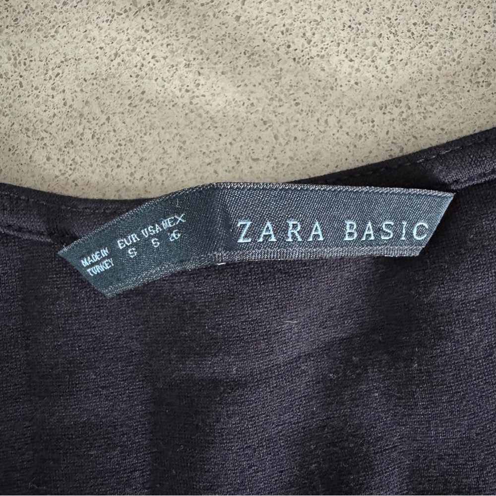 Zara Navy Dress with Bow Accent - Picture 3 of 9